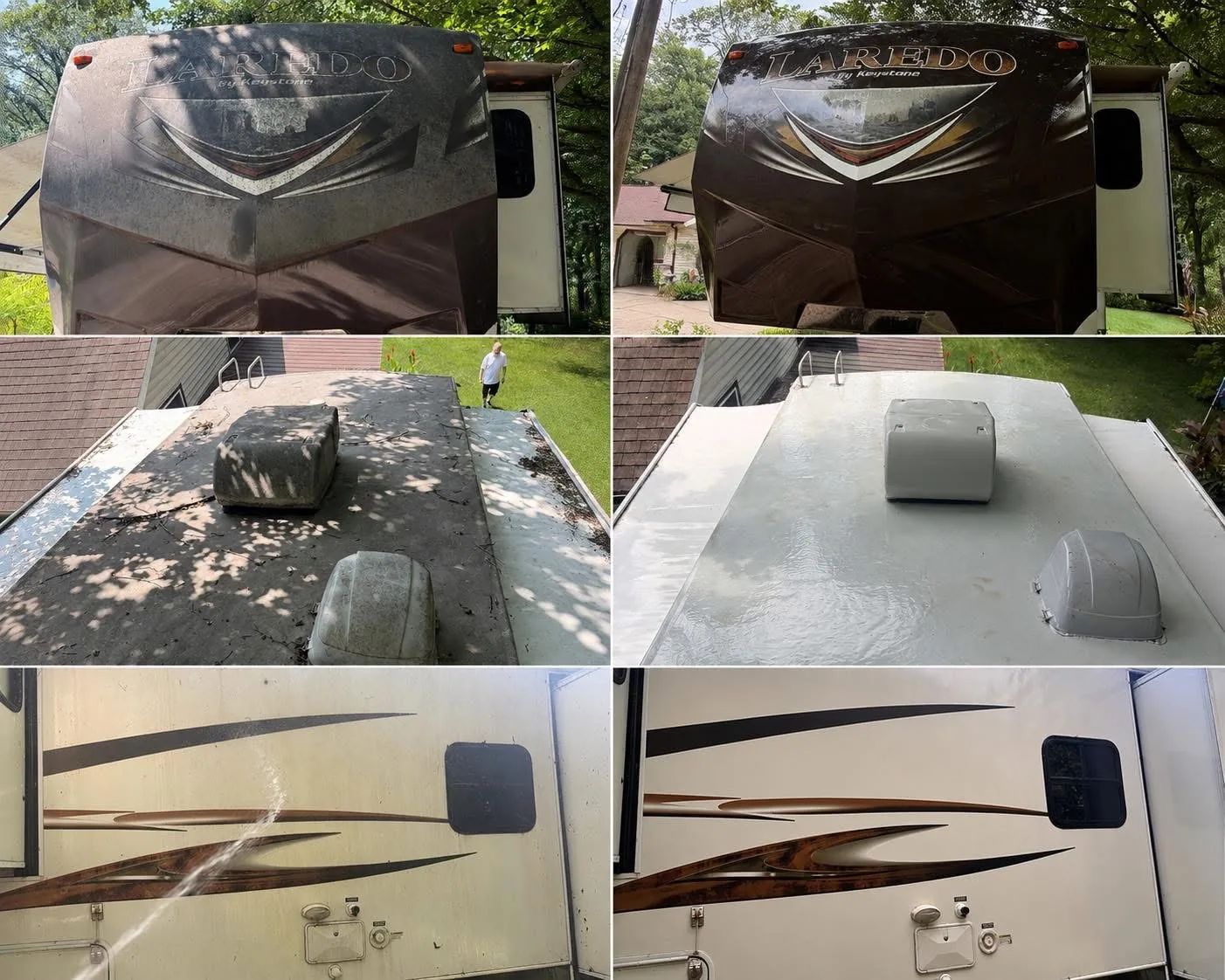 RV exterior after professional detailing